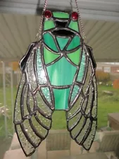 CICADA Artisan Stained Glass-Hand made Original design 8"x5"