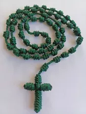 Nylon Rosary Knotted Cord Green