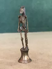 Miniature Classroom Exibit Human Skeleton Pipe Tamper, Solid Fine Pewter