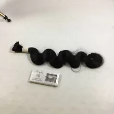 Liqusee Black Body Wave Curly Human Hair Braiding One Bundle Size 22 Inch