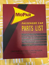 Rare Set #1 MOPAR Vintage LOGO Passenger Car Parts List 4 Glass Performance