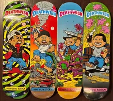 New ListingRARE Deathwish Low Life Kids Garbage Pail Series Full Set 4 Skateboard Decks NEW