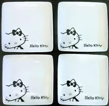 Sanrio Hello Kitty square plate set of 4. Not for sale, Japan exclusive. 12㎝×12㎝