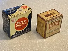 Vintage PETERS VICTOR RUSTLESS SMOKELESS 20GA & VICTOR 12GA SHOTGUN SHELLS EMPTY