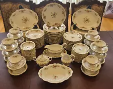 johann haviland moss rose traditions service for 16 w/serving pcs 118 piece set