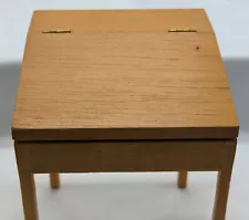 Vintage Flip Top Wooden Desk For Doll Display