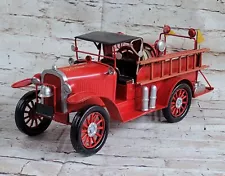 Vintage Model of a 1926 SO Prairie Fire Dept. All Metal Fire Truck, 14.5” Long.