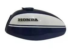 Honda SL350 SL 350 K1 1970 - 73 Blue & White Steel Petrol Gas Tank +Cap |Fit For (For: Honda SL350)