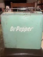 VINTAGE METAL DR PEPPER COOLER PROGRESS REFRIGERATOR MID CENTURY