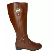 Final Sale - Karen Scott Deliee Cognac Riding Boots Size 5M