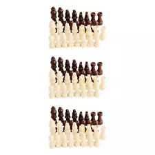 32 Pieces Wooden Chess Pieces Chess Pieces Figurine Pieces Chess Game Pawns for