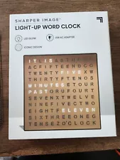 Sharper Image Word Clock with LED Light Display