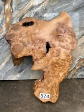 Resin Table Island Gold Burl wood Lumber Epoxy slab Live Edge 15”X11.5”X1” R574