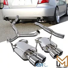 Catback Exhaust Fits 2008-2014 Subaru Impreza WRX STI Sedan S/S Quad Muffler Tip