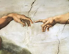 The Creation of Adam - Michelangelo art painting print