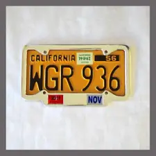 California YOM License Plate Frame 1956 - Current DMV Month Year Stickers