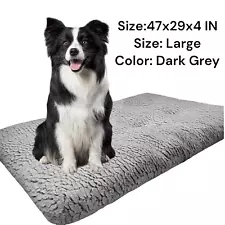 Large Dog Bed Washable, Dog Crate Beds for Large Dogs and Cats Plush Soft 47x29