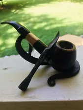 Hand Forged Blacksmith Pipe Tamper And Cleaning Spoon