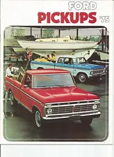 Large Original 1975 Ford F-100, F-150, F-250, F-350 Pickup Truck Sales Brochure