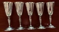 Silver Plated Goblets 6" x 2-1/2" Lot of 5