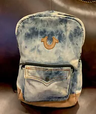 RARE True Religion Men's/Women’s Horseshoe Logo Backpack Distress Detail Design