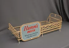 Hamm's Beer Advertising Glass Drain Metal Rack Display Land Of Sky Blue Waters