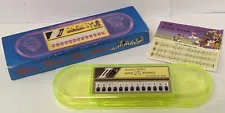 Vintage Electron Echo Mini Piano HC-02 Yellow Pencil Case W/ Song Book Sheet