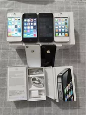 Very Good Apple iPhone 4 4S 8 16 32 64GB iOS 6 7 9 Unlocked 3G Smartphone in BOX