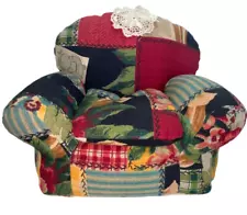 KristIne Ann’s ~ Vintage 1992 Overstuffed Patchwork Chair for Dolls or Bears