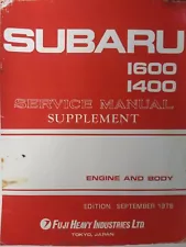 Subaru 1978 Brat 2 4 Door Sedan Wagon Engine & Chassis Supplement Service Manual