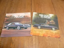 1981 Dodge Mirada St Regis Sales Brochure - Vintage - Two for One