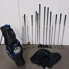 15pc Set of Assorted Golf Clubs w/Golf Bag