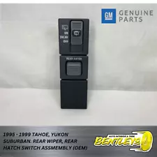 1995 - 1999 CHEVY GMC SUBURBAN TAHOE YUKON DASH REAR WIPER / HATCH SWITCH OEM (For: 1998 Suburban 1500)