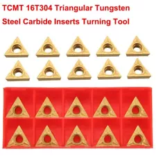 10pcs TCMT16T304 Tungsten Carbide Inserts TCMT 32.51 For 1/2" Lathe Turning Tool