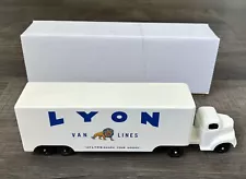 Vintage RALSTOY Semi Truck With Lyon Van Lines Logo And Ford COE Cab Mint!