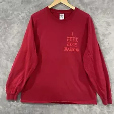 Kanye West I Feel Like Pablo T-Shirt Men’s XL Maroon Long Sleeves