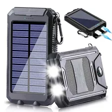 1000000mAh Dual USB Portable Solar Battery Charger Solar Power Bank for Phone