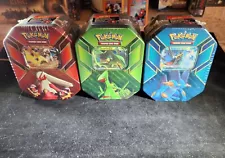 Sealed Set of Pokémon TCG Tins - 2015 Summer - Blaziken, Swampert & Sceptile