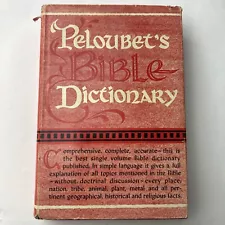 Religion Biblical Study Peloubet's Bible Dictionary by Rev 1947 hardcover