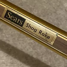 MCM Vintage Sears SHAG RAKE 1970s Shag Rug Carpet Grooming Tool 56"