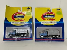 Two (2) Athearn #93126 Mack R Dump Truck Blue Undecorated