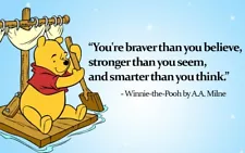 Winnie the Pooh Quote refrigerator magnet 3 1/2 X 4 3/4 "