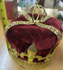 Red Velvet 9" Renaissance Crown Imperial Medieval Pageant Party Costumes Child