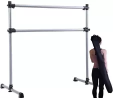 Ballet Barre 4’ Double Portable Adjustable Freestanding Ballet Bar w/ Carry Bag