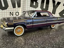 Franklin Mint 1963 Chevrolet Impala Lowrider Purple Dragon