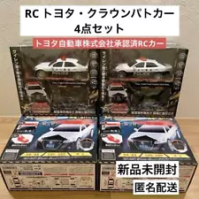 Radio Controlled Rc Toyota Crown Police Car 4 Piece Set