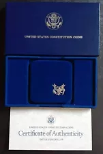 U.S. Constitution $1 Coin Uncirculated w/COA Box Only No Coins