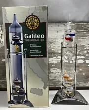 Galileo Standing Liquid Thermometer 11 Inch Multicolored 64-80 degrees F NOS