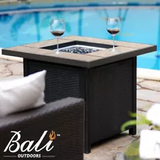 BALI OUTDOORS 32" Propane Gas Fire Pit Table Fireplace Patio Outdoor Backyard LP