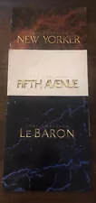 1987 Chrysler Fifth Avenue, New Yorker, Lebaron Original Sales Brochures Catalog